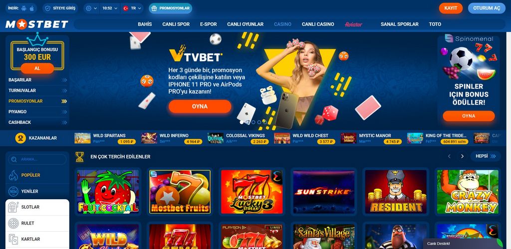 Ставки на спорт на Mostbet